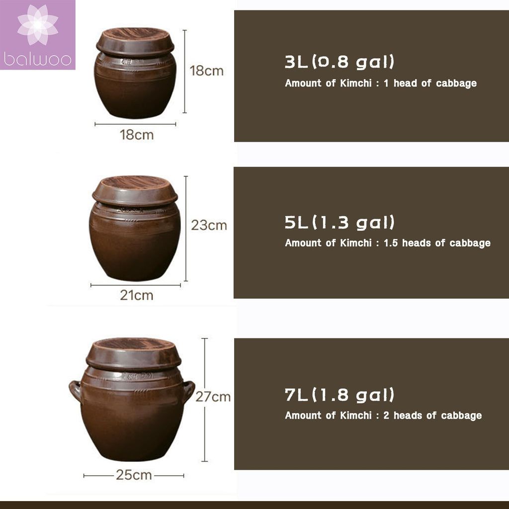 Onggi - 3 Liter, 5 Liter, 7 Liter